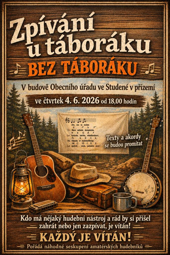 Ve čtvrtek 4.6.2026 na OÚ ve Studené