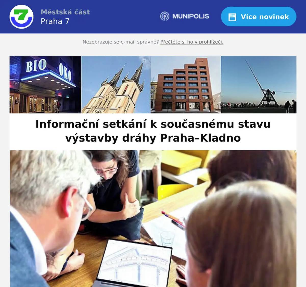 Jaký je současný stav výstavby dráhy Praha–Kladno? Prezentace s diskuzí se uskuteční ve středu 3. června 2026 od 17.30 v přízemí hotelu Prague Mama Shelter, Veletržní 1502/20 (vstup z ulice Dukelských hrdinů). Jste srdečně zváni.