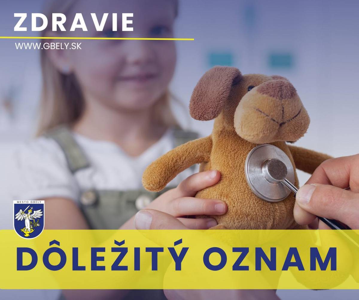 Detská ambulancia MUDr. Strončekovej oznamuje občanom, že v piatok 29. mája 2026 bude ambulancia z dôvodu školenia zatvorená.    Zastupovať bude MUDr. Chynoranský – detská ambulancia Kúty, v čase od 10:30 do 12:00 hod.