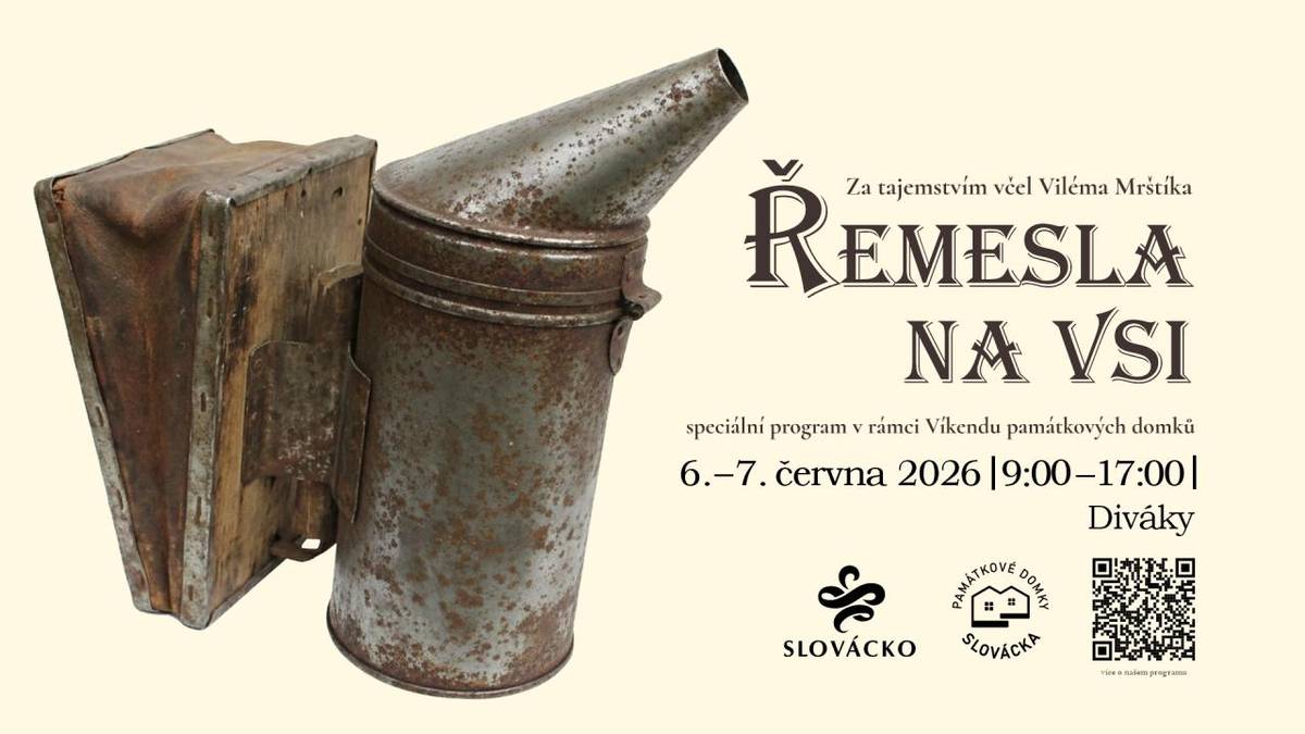 SOBOTA a NEDĚLE | 6. – 7. 6. 2026 | 9:00 – 17:00    Kde: Památník bratří Mrštíků, Diváky 57, 691 71 Diváky