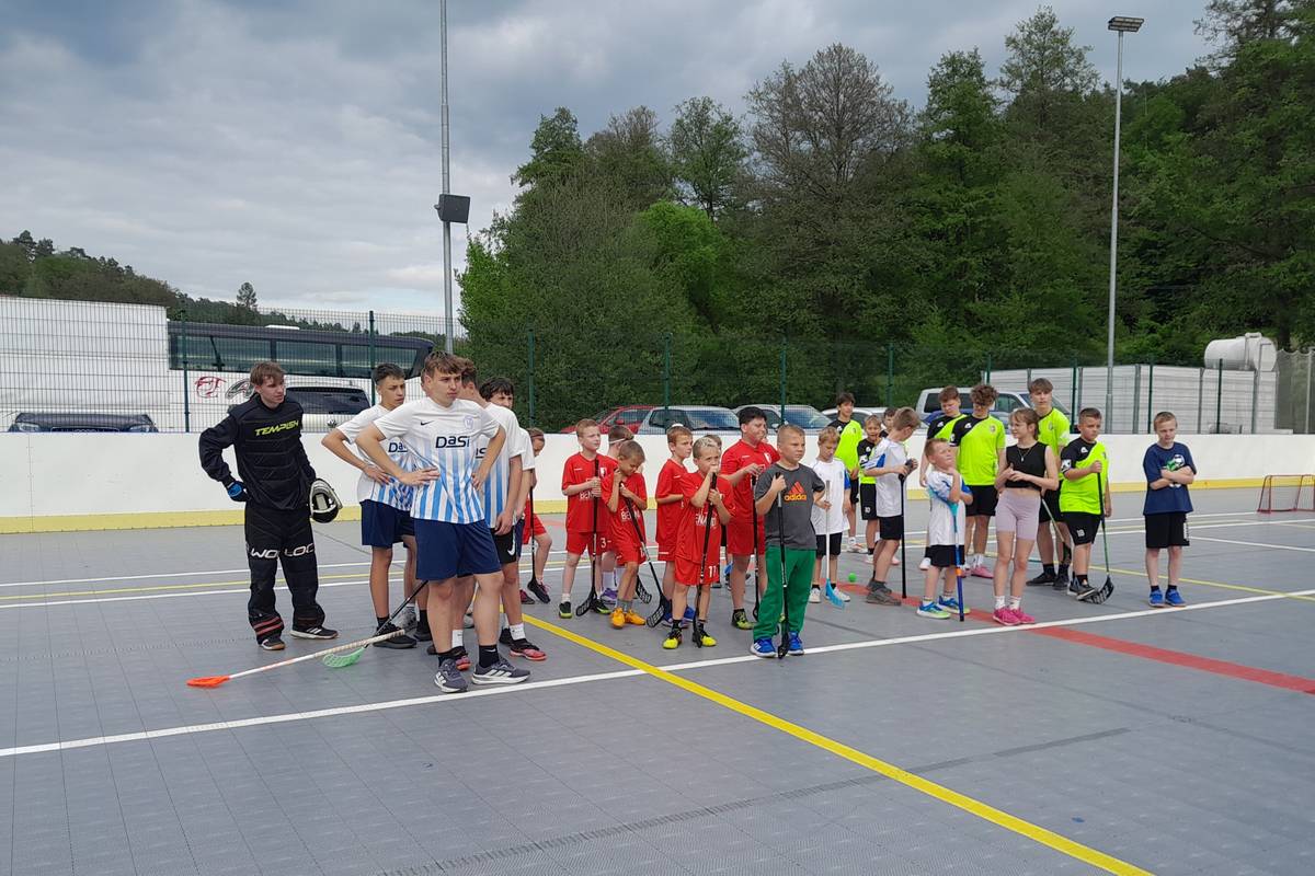 V pátek 22. května jsme v Řícmanicích přivítali pana starostu, paní učitelky a děti z naší družební obce Dolné Saliby. Dopoledne naši hosté obdivovali krásy Moravského krasu a na oběd přijeli k nám do Řícmanic. Po krátkém odpočinku se mladší děti vydaly na prohlídku stájí Šemík a na dětské hřiště U sovy. Pro starší děti byl na multifunkčním hřišti připraven florbalový turnaj. Z každé obce se zúčastnilo po jednom družstvu v kategoriích U10 a U15. Všechny děti bojovaly jako lvi! Obě kategorie nakonec vyhrála domácí družstva.  Moc gratulujeme! Velmi napínavé byly také souboje o titul krále střelců.  Velké poděkování patří Luďkovi Batelkovi, který celý turnaj perfektně zorganizoval. Na závěr nás naši slovenští přátelé pozvali na své Pieckové slavnosti, které se uskuteční od 31. července do 1. srpna 2026.  O podrobnostech vás budeme průběžně informovat.