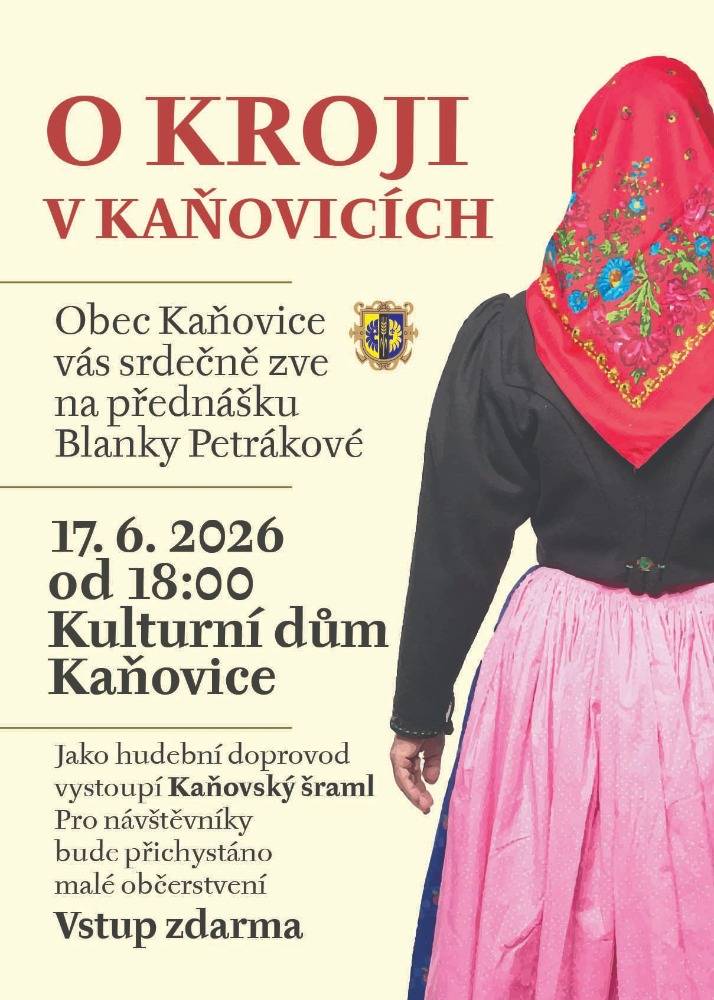 Přednáška o kroji v sále KD