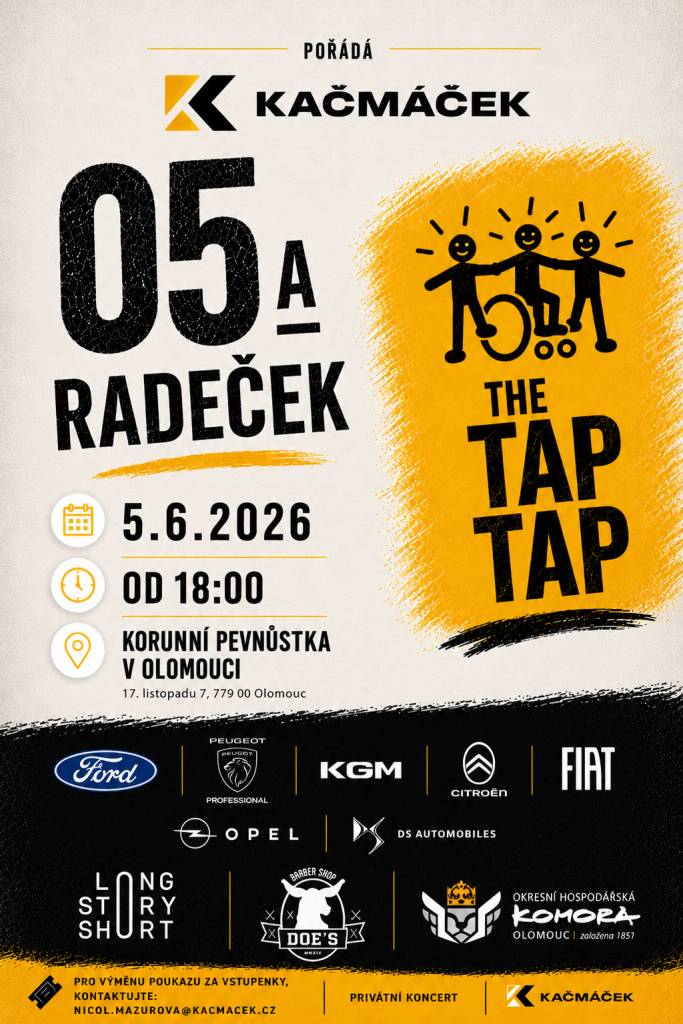 > 5.6.2026 od 18:00 hodin  > Korunní pevnůstka v Olomouci  > pořádá KAČMÁČEK