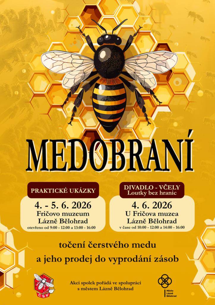 Zveme všechny zájemce o kvalitní med a místní produkci, aby jste přišli a natočili si čerstvý med. Přijďte si vychutnat jedinečnou chuť medu a podívat se na praktickou ukázku.