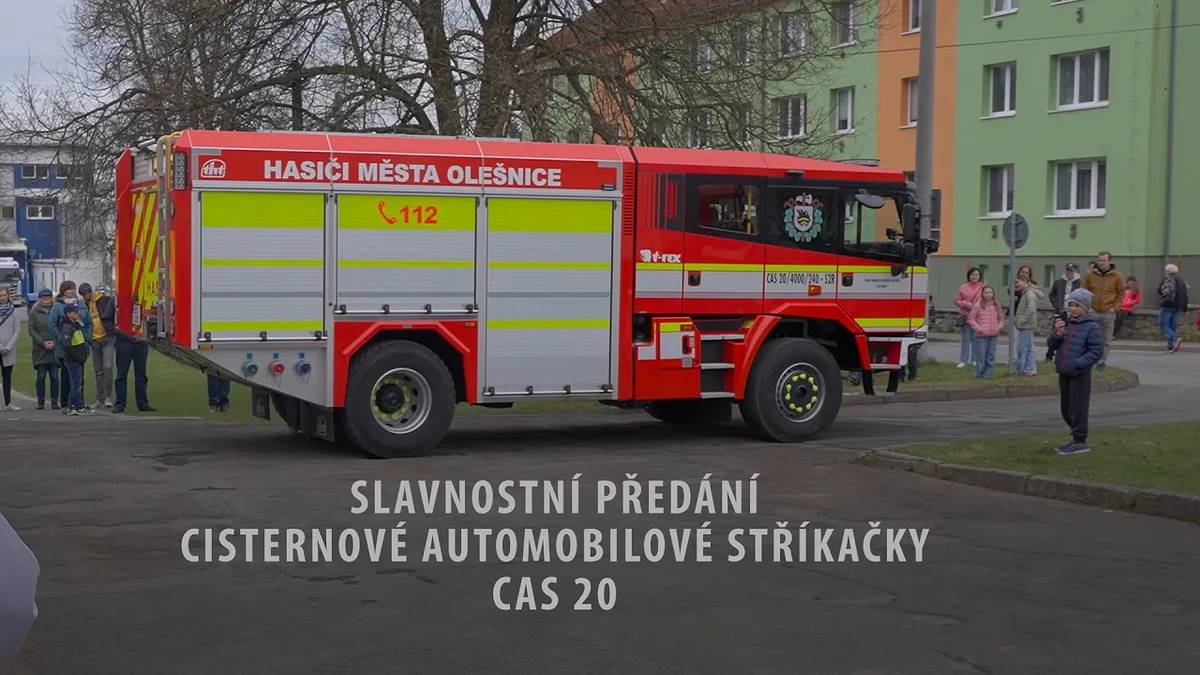 Video ze slavnostního předání cisternové automobilové stříkačky Tatra CAS 20 dne 12. 4. 2026.