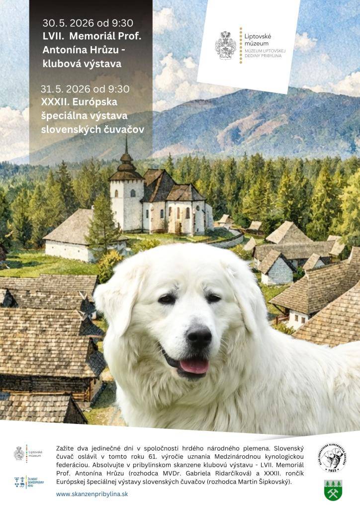 EURÓPSKA ŠPECIÁLNA VÝSTAVA SLOVENSKÝCH ČUVAČOV je neodmysliteľným miestom stretnutí chovateľov tohto hrdého slovenského plemena. Na liptovskej dedine dostane priestor nielen súťaženie, ale aj praktické odborné chovateľské prednášky.