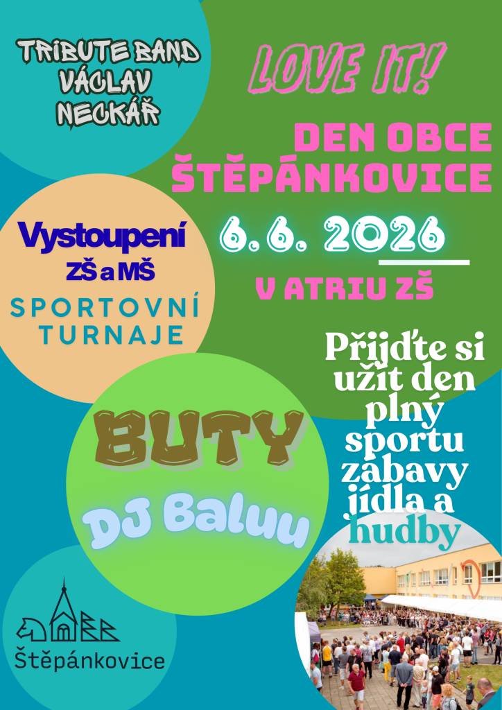 Zveme všechny občany na letošní den obce, který se uskuteční v sobotu 6.6.2026. Čeká Vás bohatý kulturní, sportovní program a spousta stánků s občerstvením . Těšíme se na Vás !!!  Více o programu v příloze.