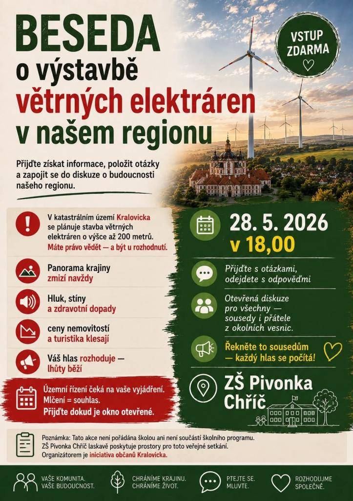 ZŠ Chříč ve čtvrtek 28.5. od 18.00hod.