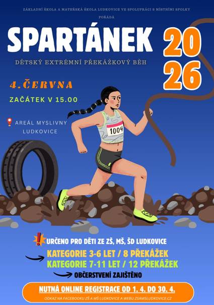 Spartánek - dětský extrémní překážkový běh 4.6.2026