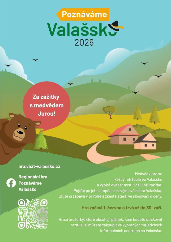 Od 1. června začíná 8. ročník regionální hry Poznáváme Valašsko, která každoročně láká k objevování dvaceti zajímavých míst regionu. Pořiďte si hrací brožurku, sbírejte razítka s tlapkou a zařaďte se do slosování o hodnotné ceny.