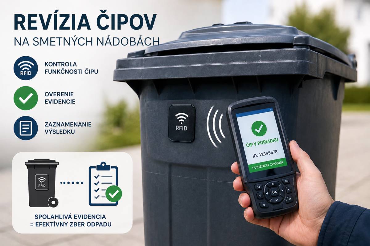 Revízia čipov na nádobách na tuhý komunálny odpad