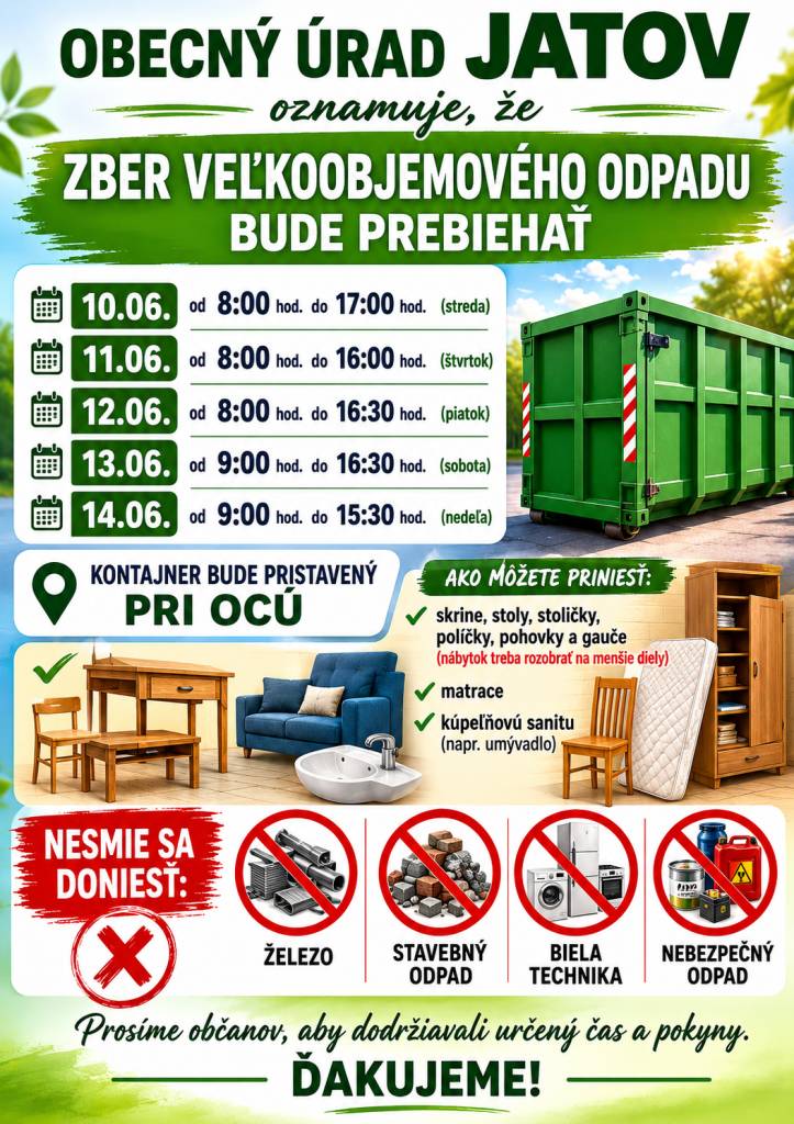 Zber veľkoobjemového odpadu.