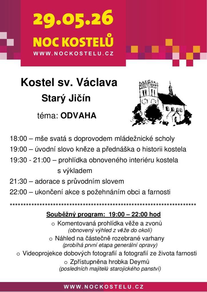 uzavření Pošty Partner, noc kostelů, den dětí Starojická Lhota, prodej vína, prodej drůbeže