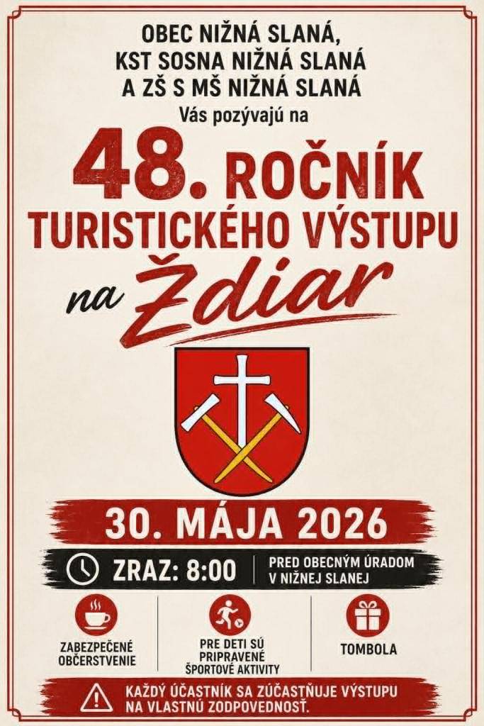 Srdečne Vás pozývame na 48. ročník turistického výstupu na Ždiar.