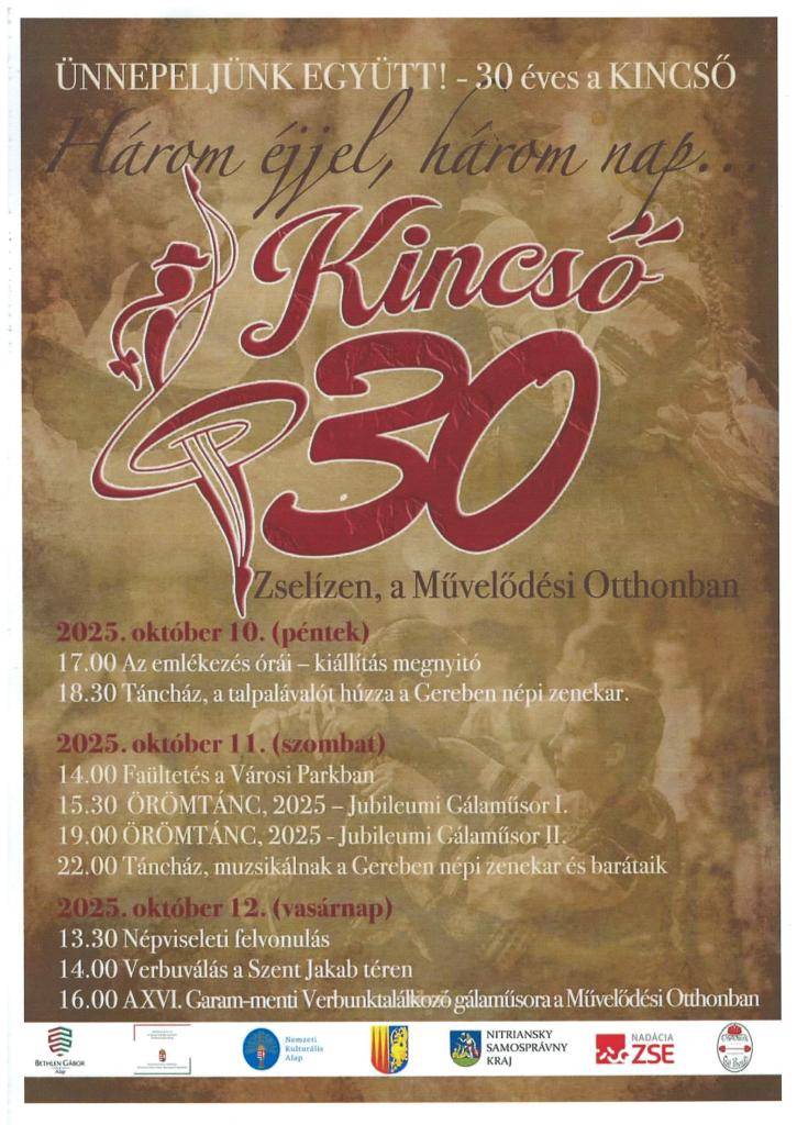Ünnepeljünk együtt! - 30 öves a kincső Három éjjel három nap...