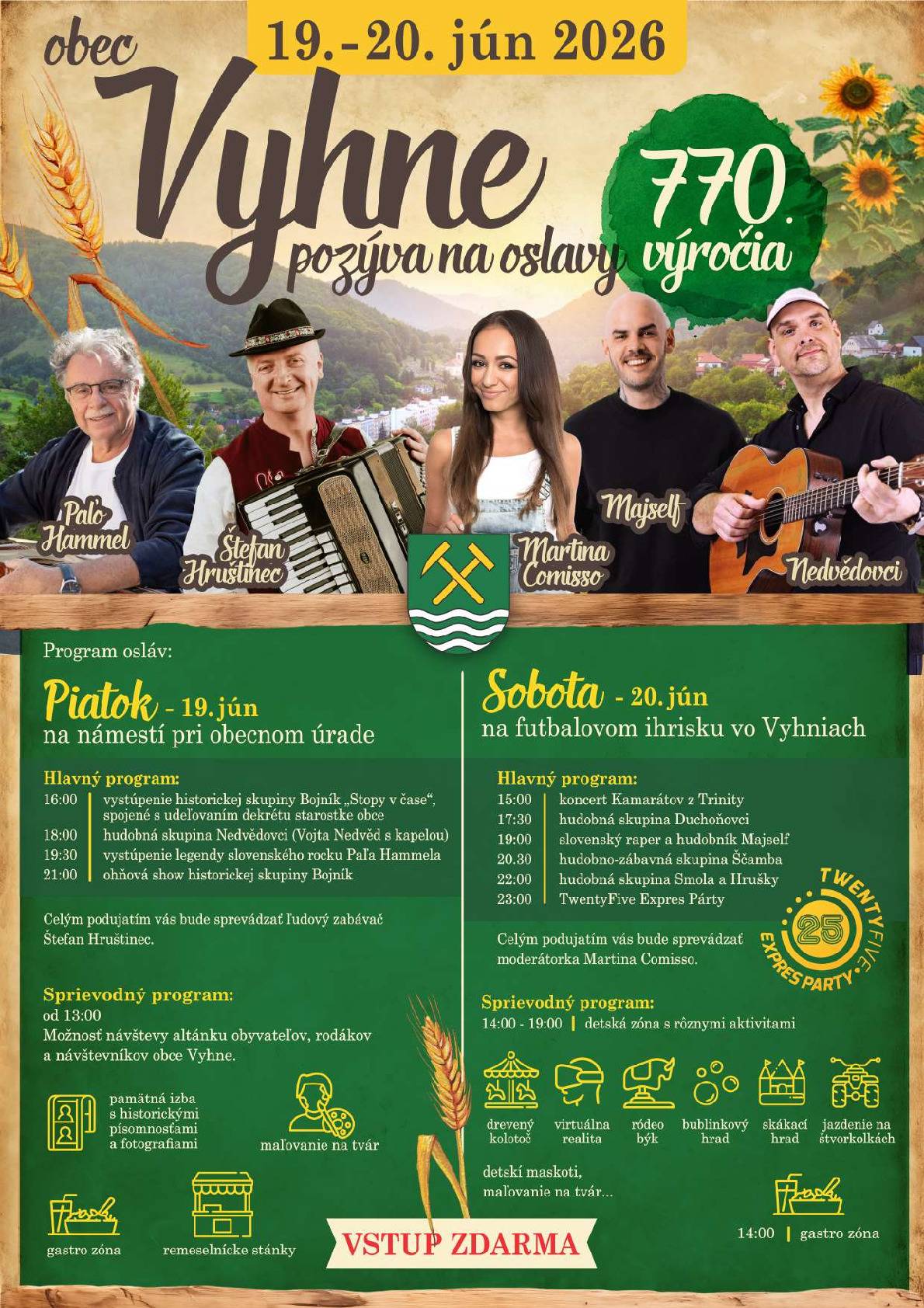Oslavy 770. výročia obce.19.-20.6.2026