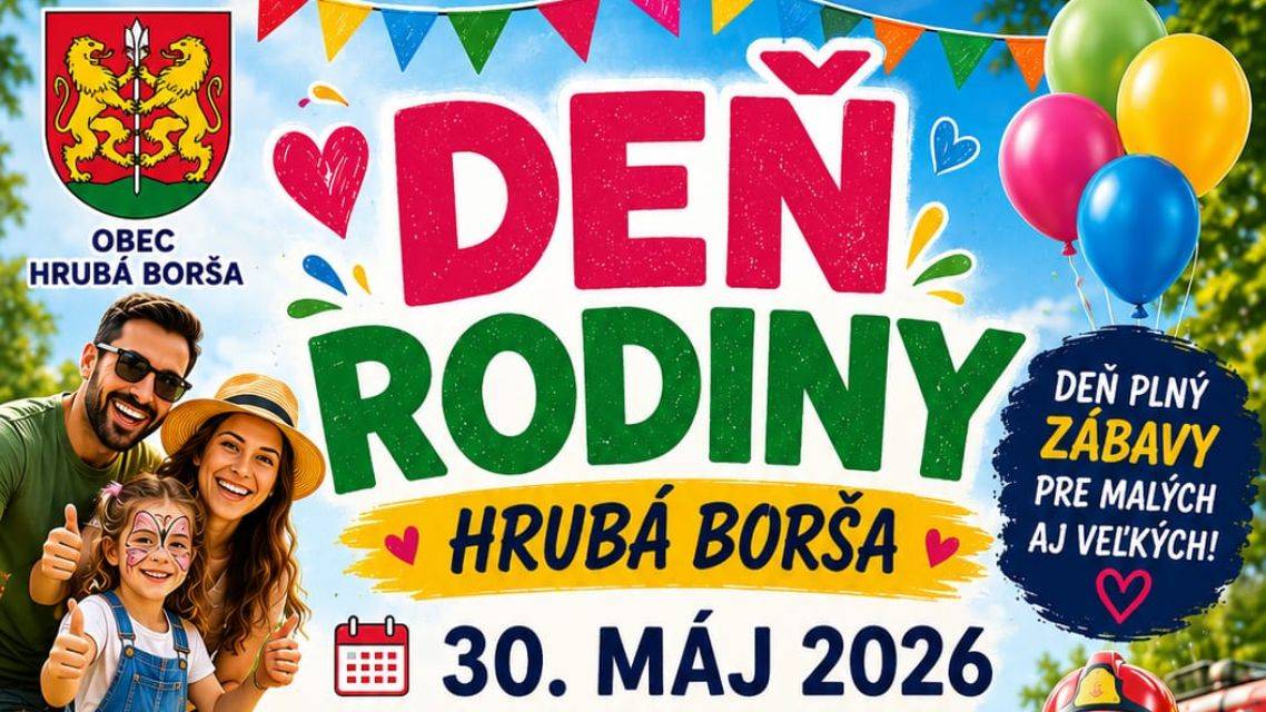 V sobotu 30.05.2026 od 14:00 v obecnom parku