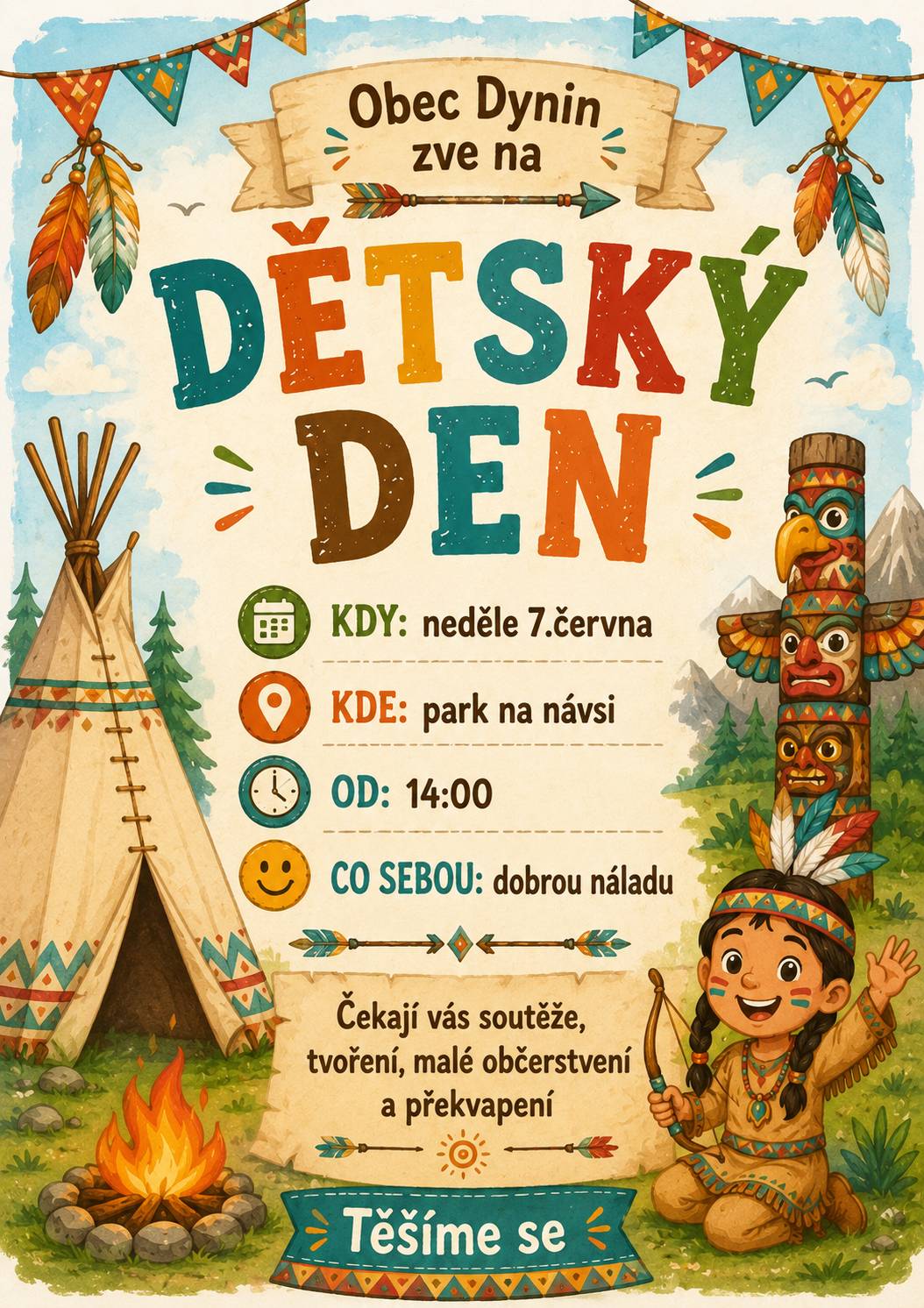 V příloze zasíláme pozvánku na dětský den v Dyníně.