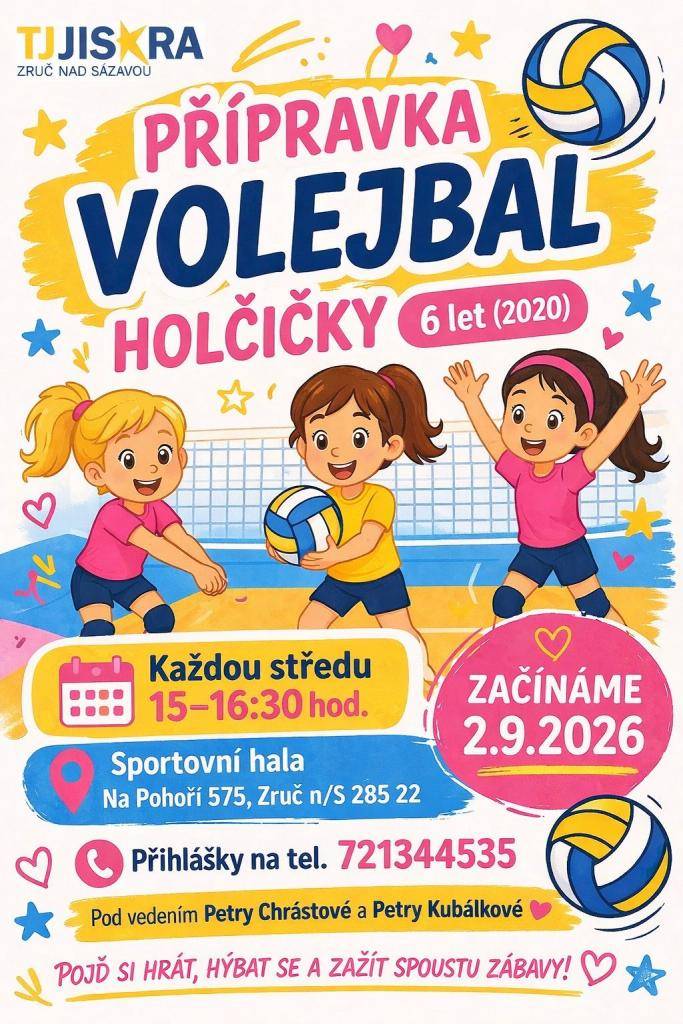Začínáme 2.9. 2026  každou středu 15- 16.30 h.  Pod vedením Petry Chrástové a Petry Kubálkové.