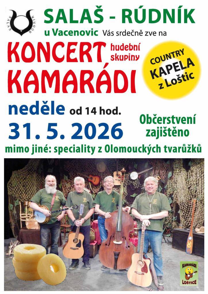 v neděli 31.5.2026 od 14.00 na salaši Rúdník u Vacenovic.