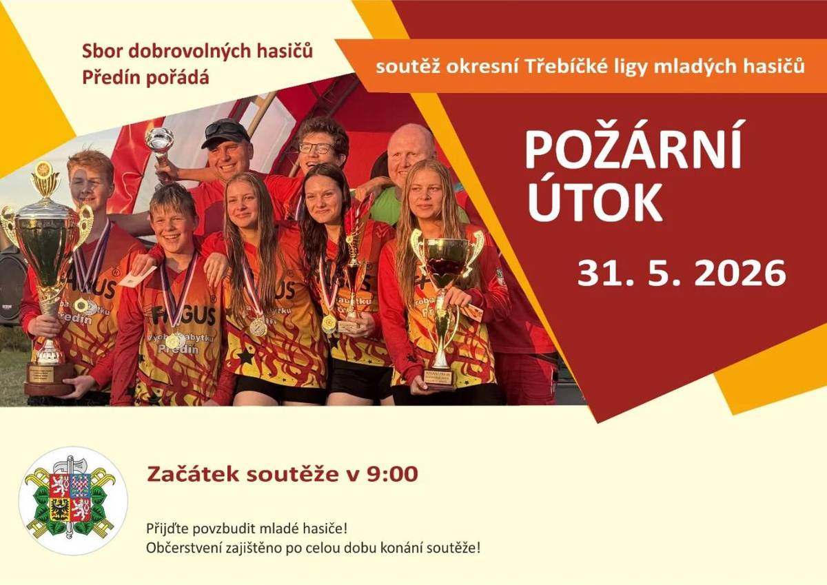 POŘÁDÁ SDH PŘEDÍN,  neděle 31.05.2026, začátek od 9 hodi