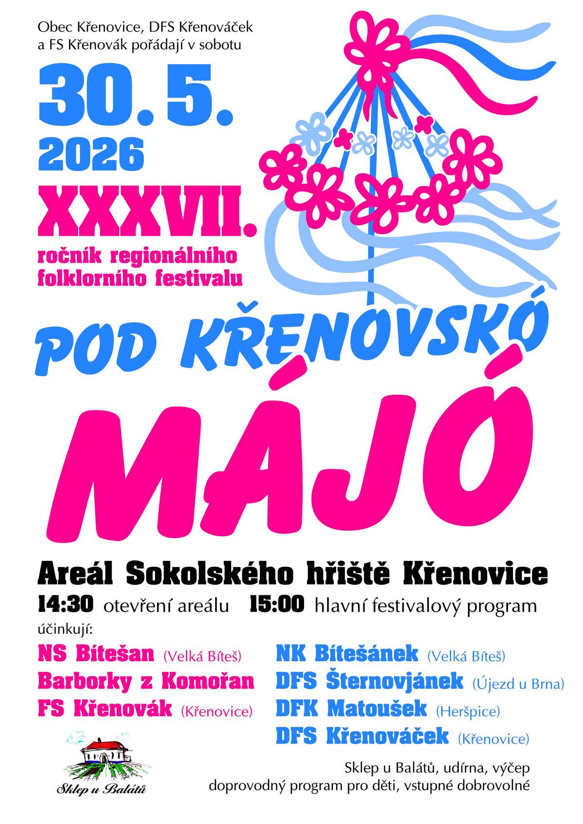 Srdečně zveme na tradiční folklórní festival do Křenovic.