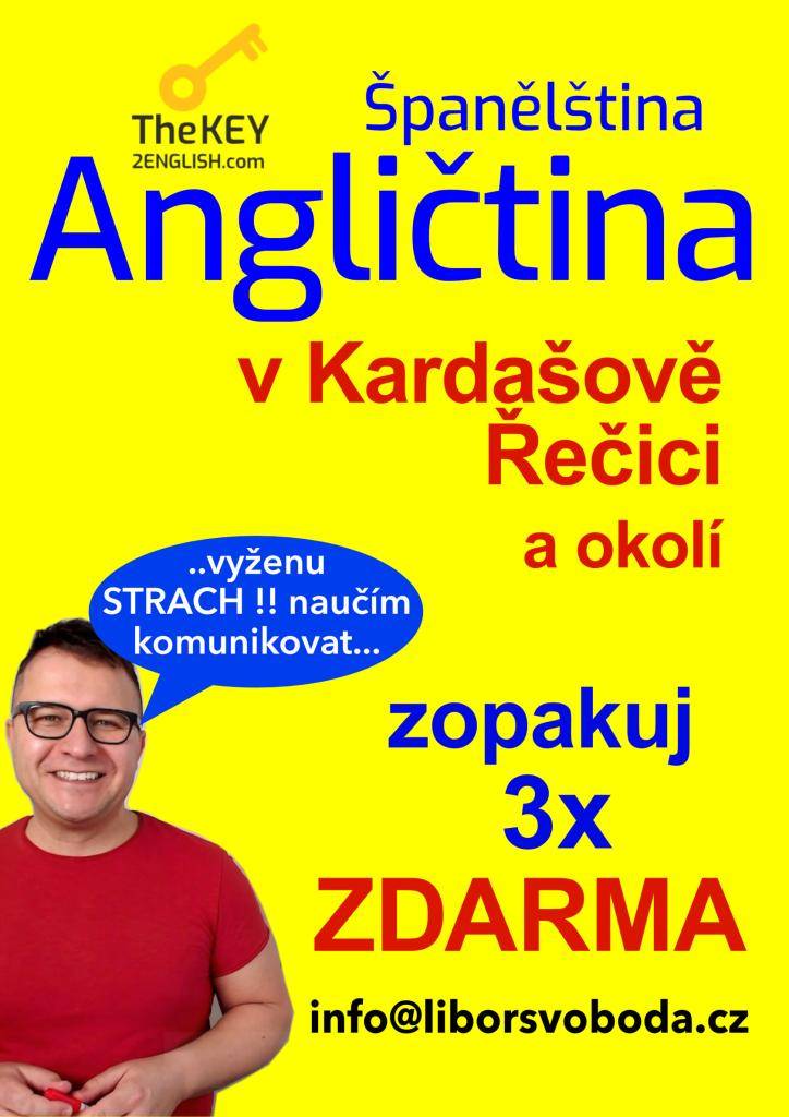 Kurzy angličtiny a španělštiny v Kardašově Řečici a okolí - info@liborsvoboda.cz