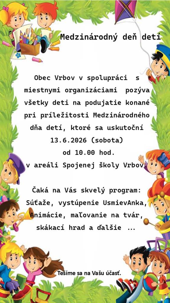 Medzinárodný deň detí 2026