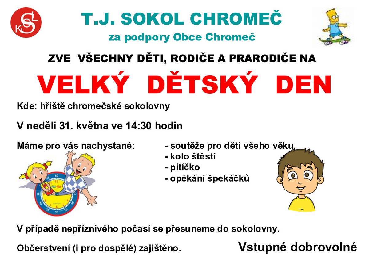 Dětský den  v Chromči 31.05.2026