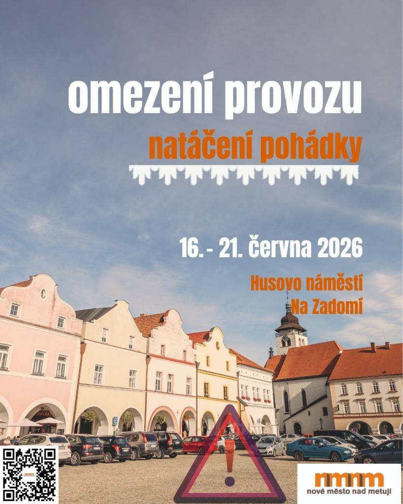 dopravní omezení během filmového natáčení  16. - 21. června 2026