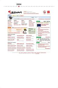 Homepage Seznam.cz v roce 2004