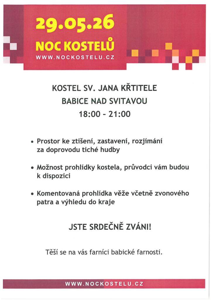 pátek 29.5.2026 od 18:00 - 21:00 hodi