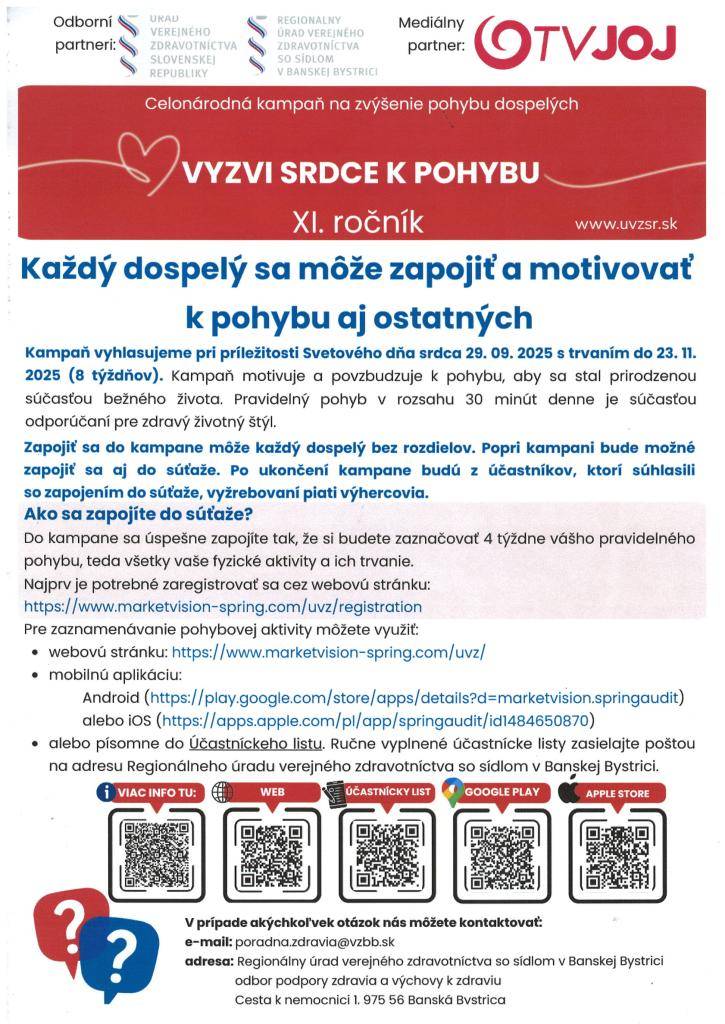 Vyzvi srdce k pohybu- Hívd mozgásra a szíved