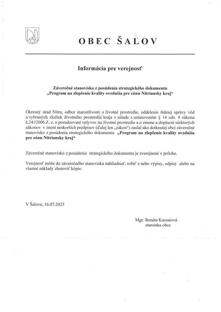 Informácia pre verejnosť "- "Tájékoztatás a nyilvánosság számára"