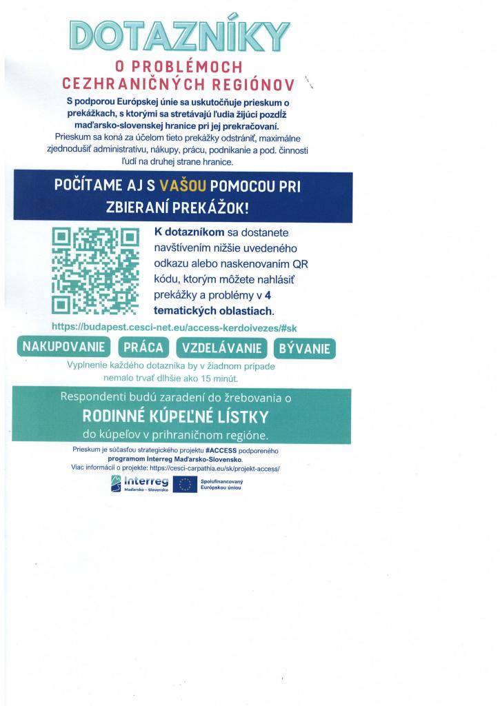 Dotazníky o problémoch cezhraničných regiónov  Kérdoivezés a határ menti problémákról