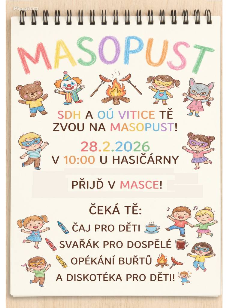 Masopust Vitice již zítra :)