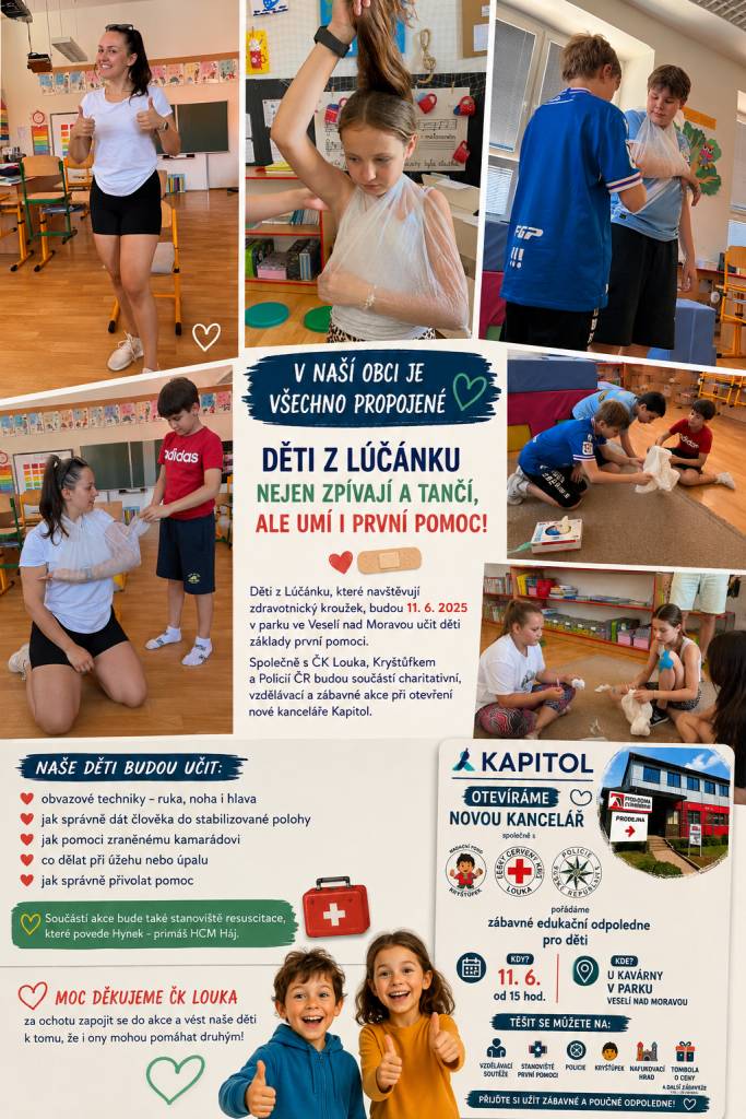 V naší obci je všechno propojené - Lúčánek, Háj, zdravotnický kroužek, Červený kříž Louka