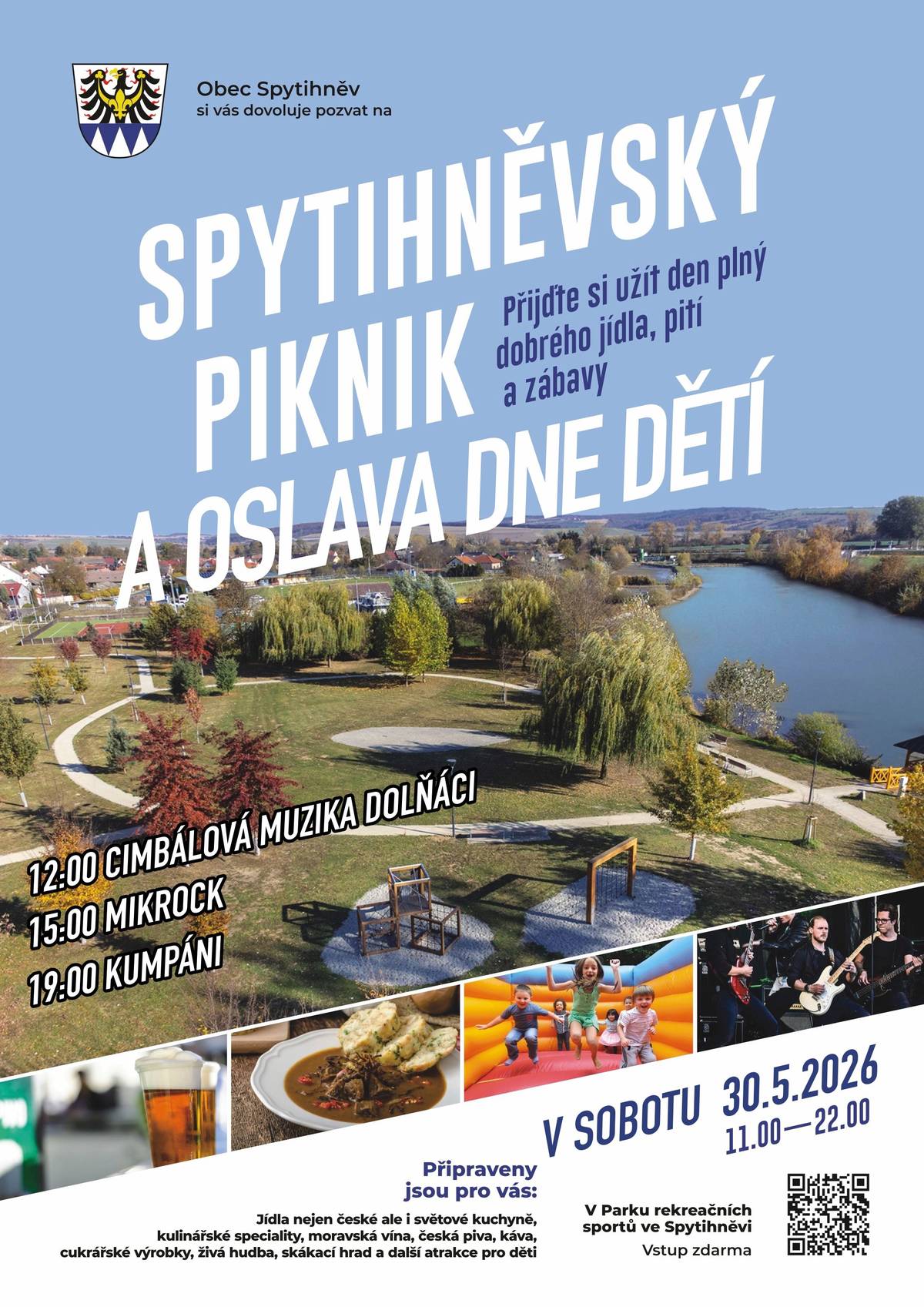 Vážení přátelé, už zítra se v našem parku uskuteční tradiční Spytihněvský piknik, letos spojený s oslavou Dne dětí. Začínáme už v 11:00 a po celý den bude připraveno bohaté občerstvení, dobré jídlo i pití. Od 12:00 se můžete těšit na hudební program a od 14:00 budou připraveny atrakce a zábava pro děti. Přijďte si užít pohodový den plný dobré nálady, hudby, setkání s přáteli a rodinné atmosféry do našeho parku. Těšíme se na vás!