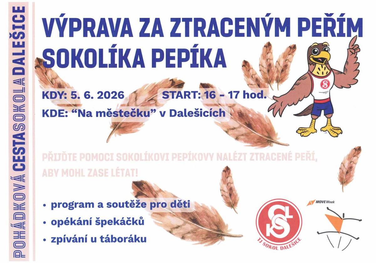 Výprava za ztraceným peřím sokolíka Pepíka.