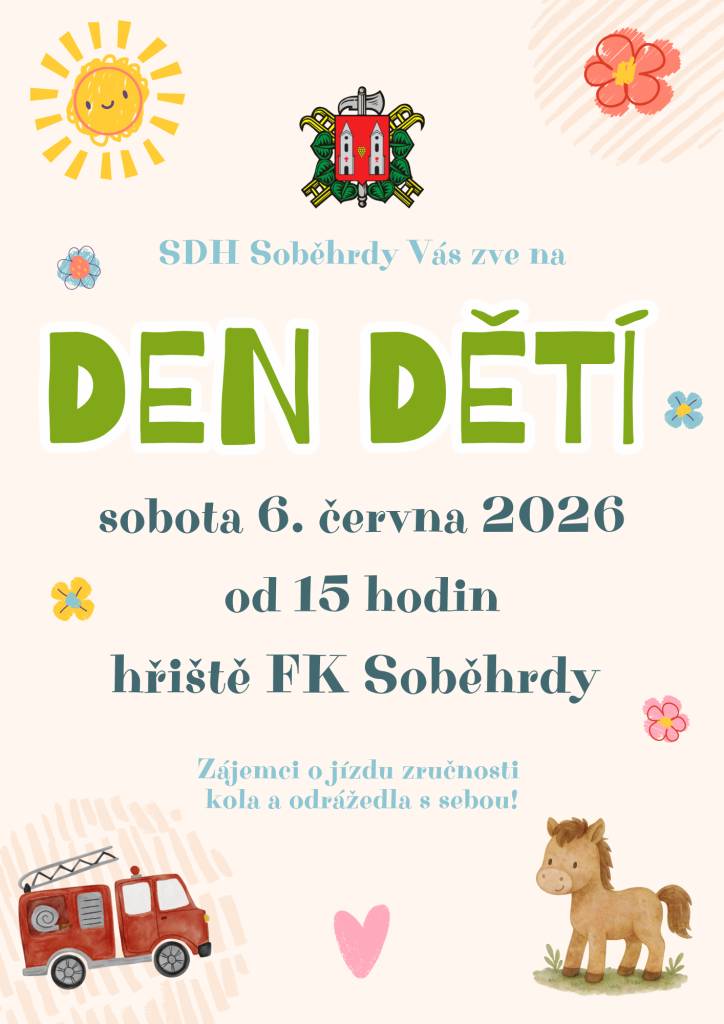 sobota 6. června 2026 od 15 hodin  fotbalové hřiště