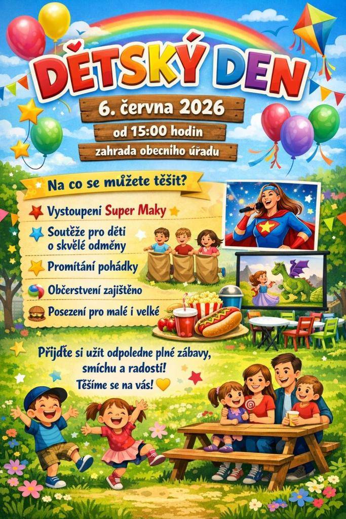 Pozvánka na dětský den v Malíkovicích