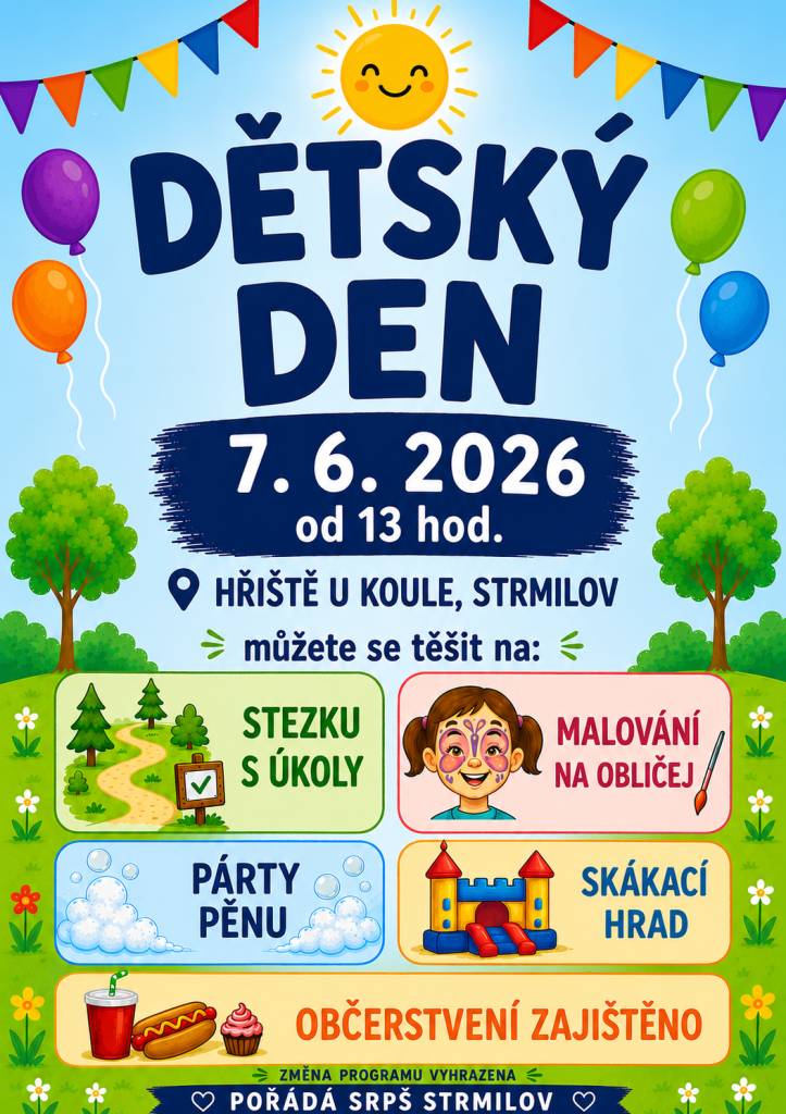 SRPŠ Strmilov zve malé i větší děti na zábavné odpoledne v parku U.KOULE.
