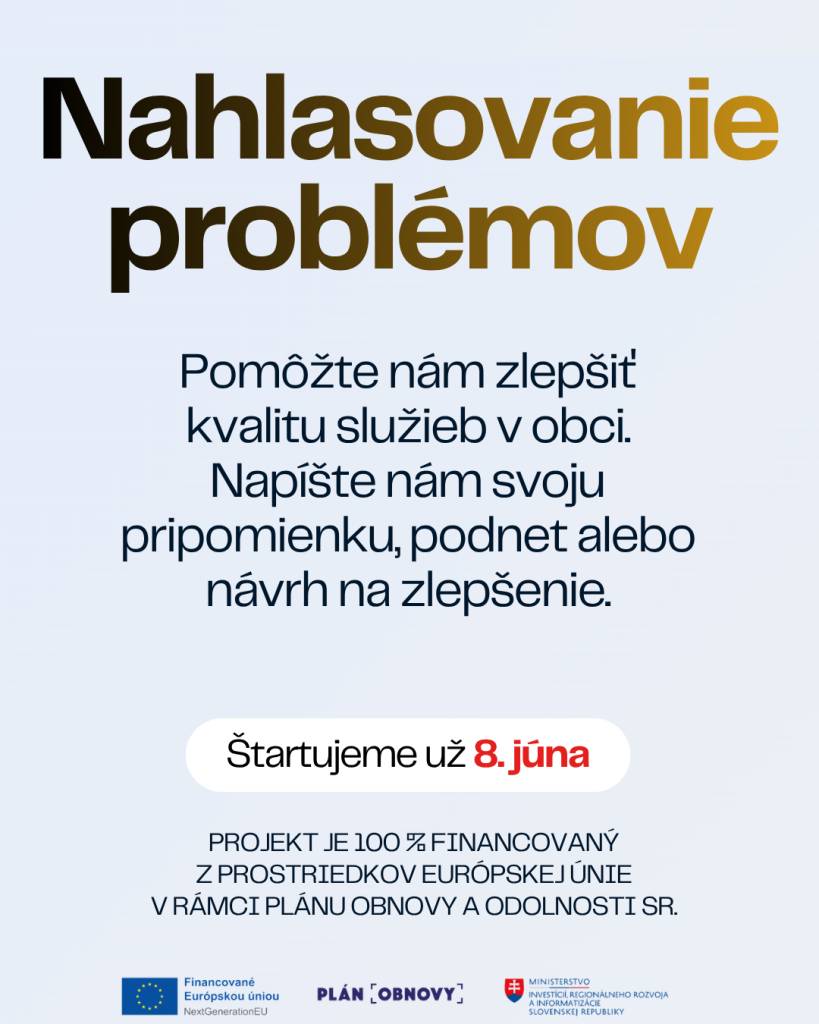 Už čoskoro budú môcť obyvatelia obce Čierne využívať nový portál občana, ktorý prinesie aj jednoduchý spôsob, ako upozorniť obec na problém, podnet alebo návrh na zlepšenie.
