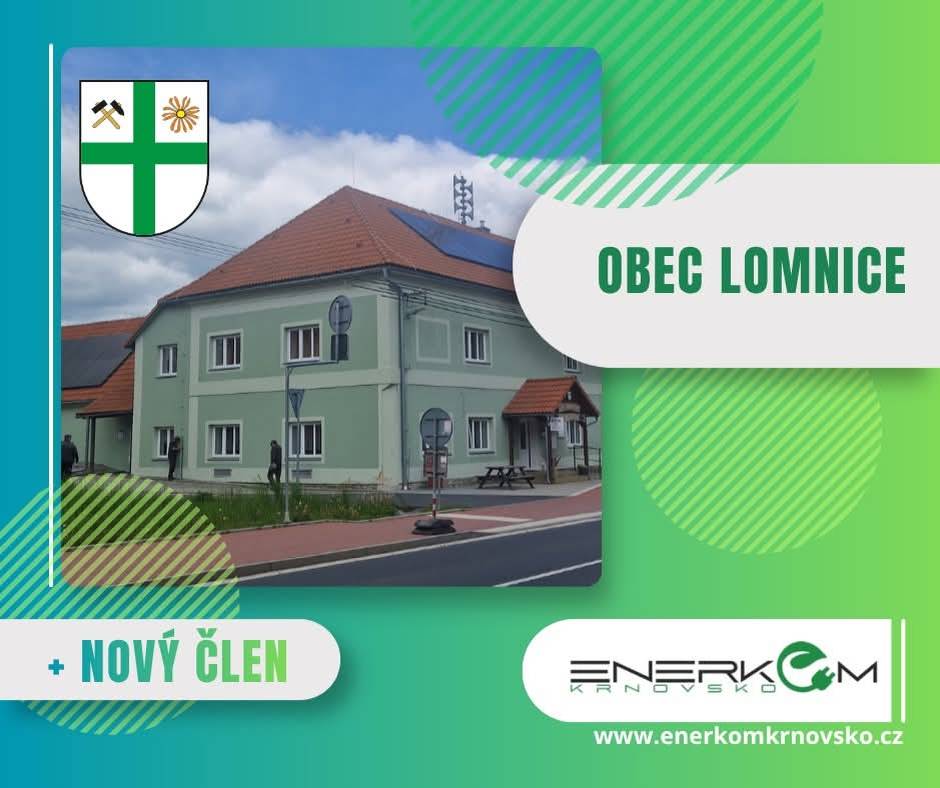 Občanské energetické společenství oznamuje, že jejich novým členem se stala Obec Lomnice.