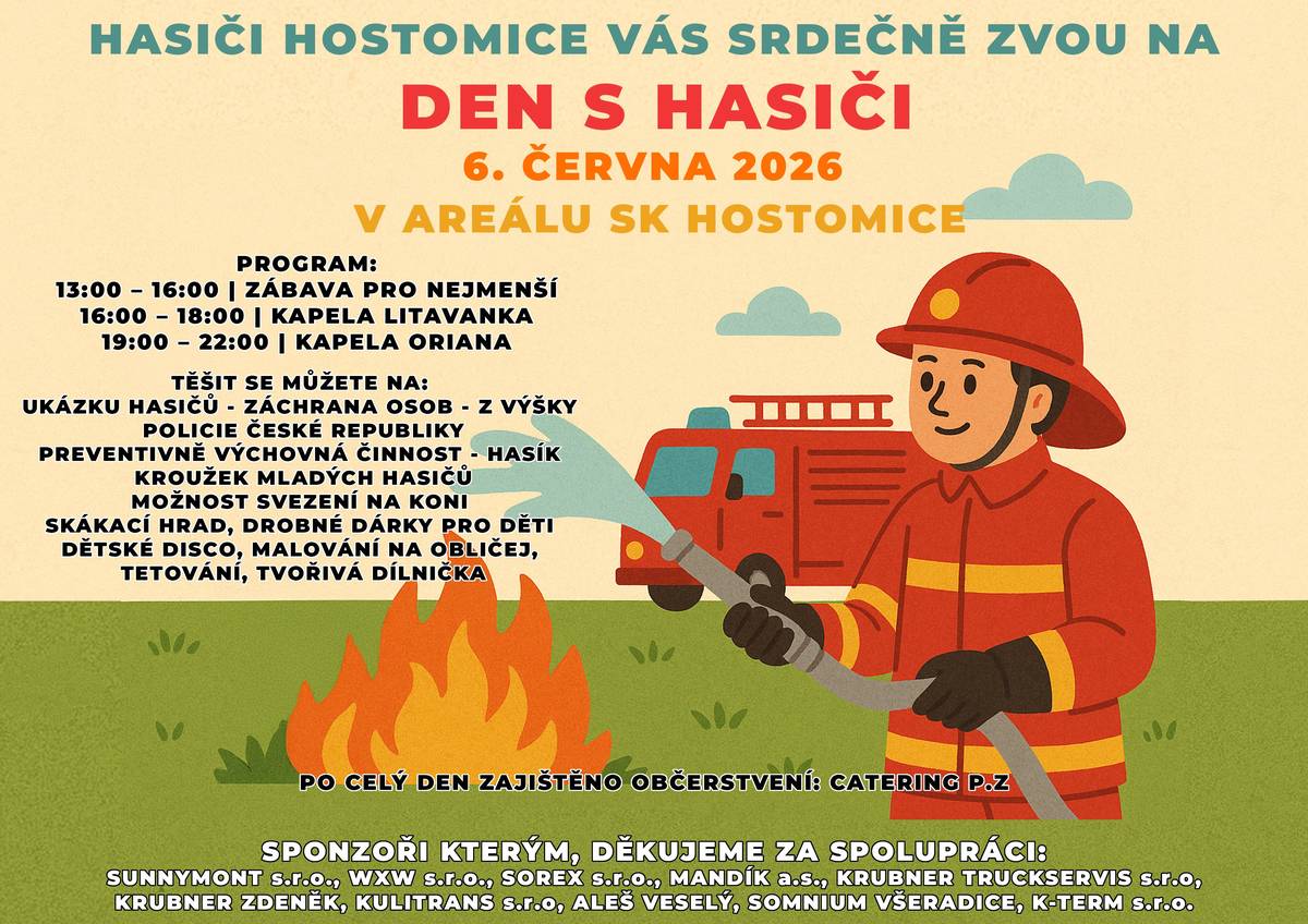 Pozvánka od SDH Hostomice v příloze.