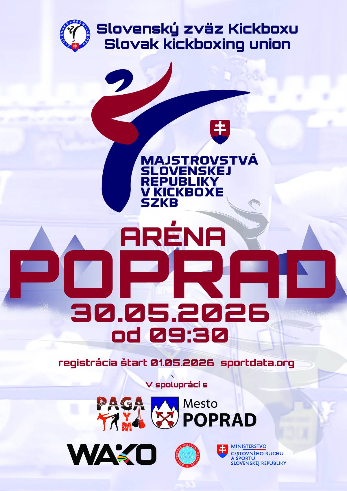 🤼♂️Slovenský zväz kickboxu v spolupráci s klubom PAGA Gym Poprad a mestom Poprad organizuje Majstrovstvá Slovenska v kickboxe, ktoré sa uskutočnia v sobotu 30. mája od 9.30 hod. v Aréne Poprad. 👉Majstrovstiev Slovenska v kickboxe pod hlavičkou Slovenského zväzu kickboxu sa zúčastnia zástupcovia klubov z celého Slovenska, a to v kategóriách od najmladších detí vo veku 6-9 rokov, až po seniorov vo veku 19-40 rokov. Súťažiť budú v šiestich disciplínach na tatami i v ringu. 🕐Slávnostné otvorenie podujatia je naplánované na 9:15 hod. Prídete sa pozrieť? 😉