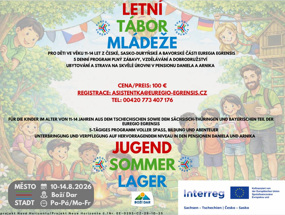 Letní tábor pro mladé lidi, který nabídne různorodé aktivity a vzdělávací program. Účastníci se mohou těšit na zábavu, nové přátele a nezapomenutelné zážitky v přírodním prostředí.