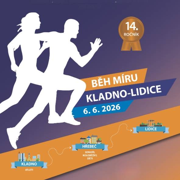 V sobotu 6. června 2026 se uskuteční 14. ročník Běhu míru Kladno-Lidice, jehož trasa vede i přes naši obec.
