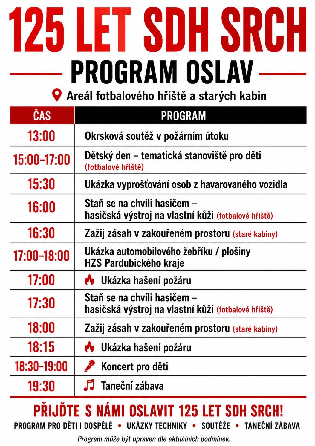 Program oslav 30.5.