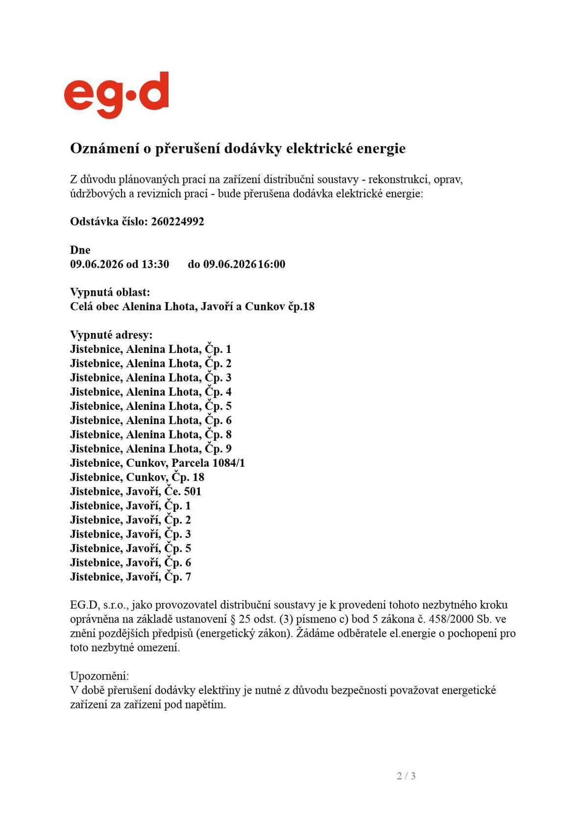 9. června 2026 - 13:30 až 16:00 hod.